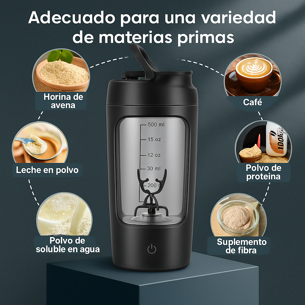 Botella mezcladora eléctrica portátil de 650 ml